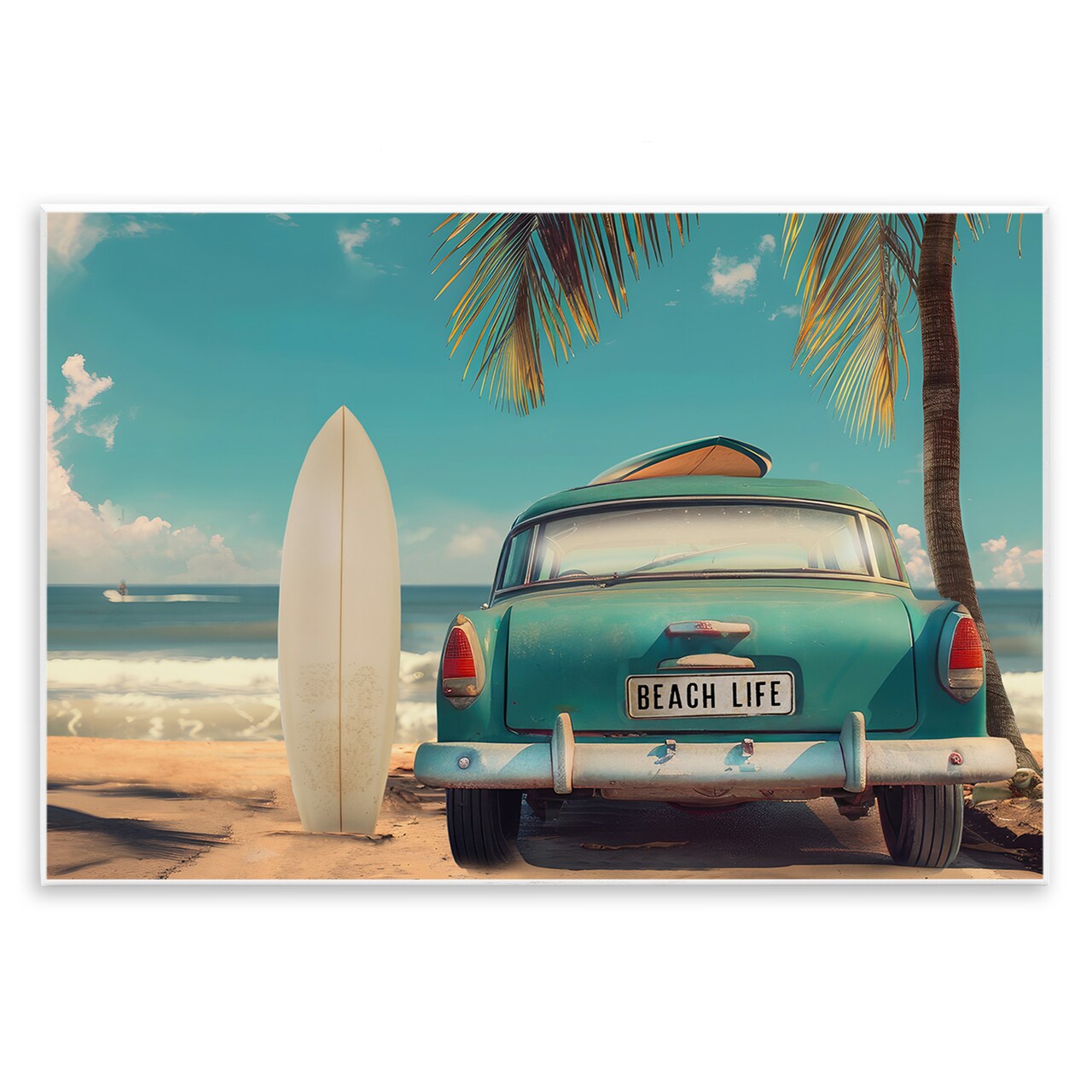 Stupell Industries Summer Beach Life License Plate Wall Plaque By CAD Designs
